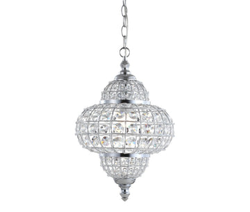 Juliette 12" Crystal/Metal LED Pendant Pendant - JONATHAN Y